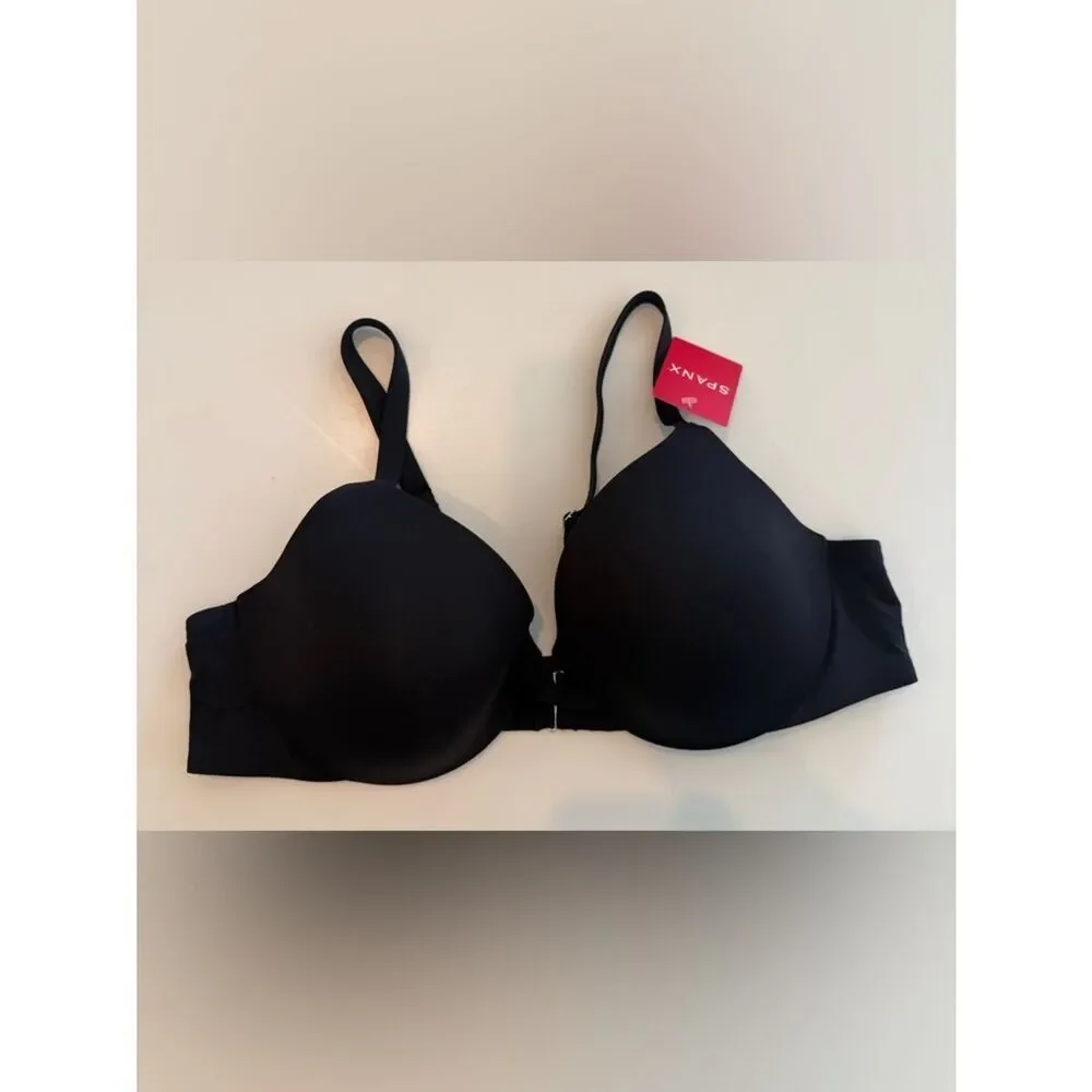 SPANX Womens' Swim Convertible Bra Bikini Top, Black, NWT